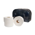  | Morcon Paper VT1003 Valay 9.75 in. x 15.87 in. x 5.25 in. Two Rolls Mini Jumbo Bath Tissue Dispenser - Black image number 1