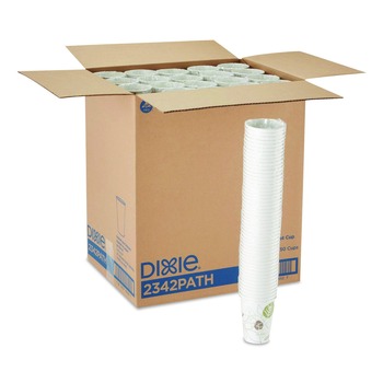 Dixie 2342PATH Pathways 12 oz. Paper Hot Cups (50/Pack)