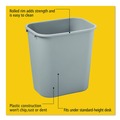 Trash & Waste Bins | Rubbermaid Commercial FG295600GRAY 7-Gallon Rectangular Deskside Wastebasket - Gray image number 2