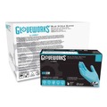 Disposable Gloves | Ammex INPF44100 5 mil Industrial Powder-Free Nitrile Gloves - Medium, Blue (1000/Carton) image number 0