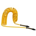 Air Tool Adaptors | Dewalt DXCM012-0242 1/4 in. MNPT 25 ft. Polyurethane Recoil Hose With Bend Restrictors image number 1