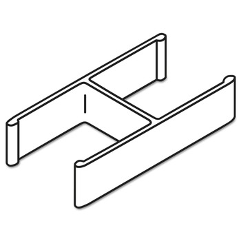 HON Verse Quick Connect 180 Degree Connecting Hardware - Gray (1 Pair)