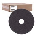 Sponges & Scrubbers | Boardwalk BWK4012BLA 12 in. Diameter Stripping Floor Pads - Black (5/Carton) image number 1