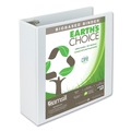 Office Jansan | Samsill 18997 11 in. x 8.5 in. 3 Rings 4 in. Capacity Earth's Choice Plant-Based Round Ring View Binder - White image number 0