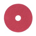 Cleaning & Janitorial Accessories | Boardwalk BWK4016RED 16 in. Diameter Buffing Floor Pads - Red (5/Carton) image number 0