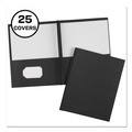 Office Jansan | Avery 47978 0.5 in. Capacity 11 in. x 8.5 in. Prong Fastener Two-Pocket Folder - Black (25/Box) image number 6