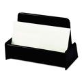Office Jansan | Universal UNV08109 Holds (50) 2 x 3.5 Cards Plastic 3.75 in. x 1.81 in. x 1.38 in. Business Card Holder - Black image number 1