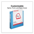 Office Jansan | Universal UNV20723 11 in. x 8.5 in. 1.5 in. Capacity 3 Rings Slant D-Ring View Binder - Light Blue image number 6