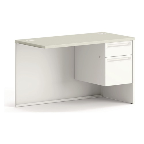  | HON H38215R.B9.Q 26.38 in. x 50.38 in. x 31.38 in. 38000 Series Right Return Box/File Pedestal - Silver/Light Gray image number 0