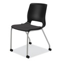  | HON HMG2.N.A.ON.CU10.PLAT Motivate 300 lbs. Capacity Four-Leg Stacking Chair - Onyx/Black/Platinum (2/Carton) image number 1