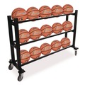 Utility Carts | Champion Sports BKCART 16 in. x 50.75 in. x 34.75 in. 220 lb Capacity Deluxe Heavy-Duty Basketball Cart - Black image number 3