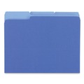  | Universal UNV12301 1/3-Cut Assorted Tab Interior File Folders - Letter Size, Blue (100/Box) image number 0