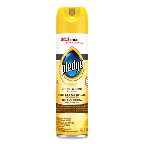 Just Launched | Pledge 301168 14.2 oz. Furniture Polish Aerosol Spray - Lemon image number 0