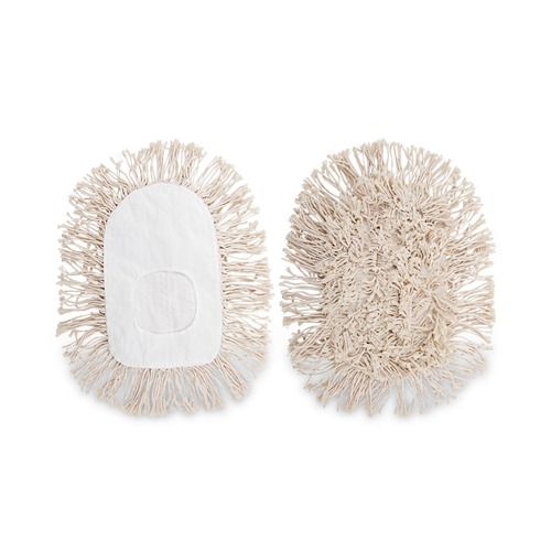 Just Launched | Boardwalk BWK1491 17-1/21 in. x 13-1/2 in. Cotton Wedge Dust Mop Head - White image number 0