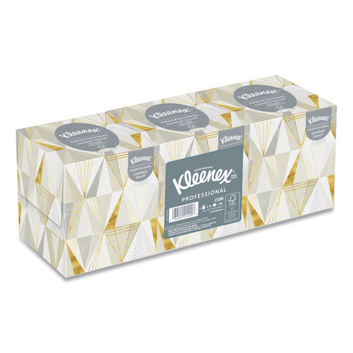 Just Launched | Kleenex 21200 Boutique White Facial Tissue - 2-Ply, Pop-Up Box (3 Boxes/Pack, 95 Sheets/Box) image number 0
