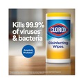 Cleaning & Janitorial Supplies | Clorox 30112 7 in. x 8 in. 1-Ply Disinfecting Wipes - Fresh Scent/Citrus Blend (35/Canister, 3/Pack, 5 Packs/Carton) image number 6