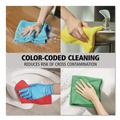 Office Jansan | Rubbermaid Commercial 1820579 12 in. x 12 in. Microfiber Cleaning Cloths - Blue (24/Pack) image number 8