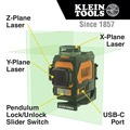 Laser Distance Measurers | Klein Tools 93PLL Lithium-Ion Cordless Self-Leveling Planar Green Laser Level - Green Laser image number 1