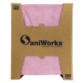 Cleaning & Janitorial Supplies | HOSPECO N-F110QCP Choice 12 in. x 21 in. 1-Ply Counter Foodservice Wiper - Pink/White (200/Carton) image number 3