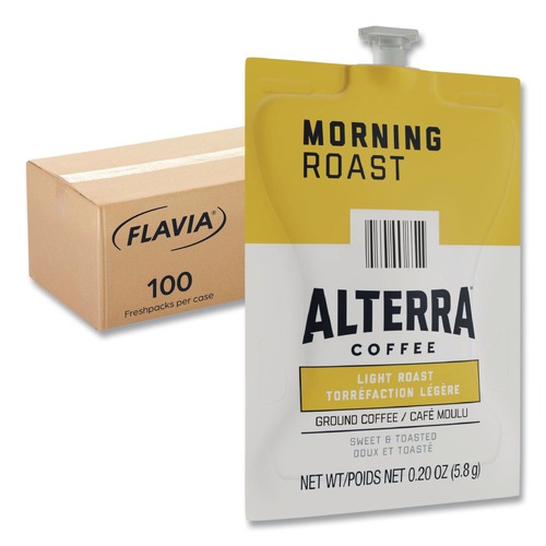 Coffee | FLAVIA 48008 0.28 oz. Pouch Alterra Coffee Freshpack - Morning Roast (100/Carton) image number 0