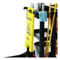 Safety Equipment | Rubbermaid Commercial FG611200YEL 11 in. x 12 in. x 25 in. Multilingual "Caution" Floor Sign - Bright Yellow image number 2