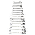 Ratcheting Wrenches | GearWrench 86728 16-Piece 90-Tooth 12 Point Metric Flex Head Combination Ratcheting Wrench Set image number 2