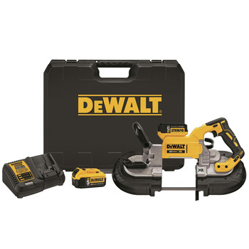 Factory Reconditioned Dewalt 20V MAX XR Brushless Lithium-Ion 5 in. Cordless Deep Cut Band Saw Kit (5 Ah)