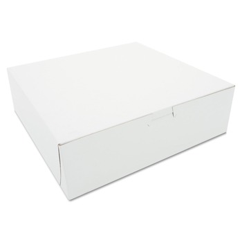 SCT 10 in. x 10 in. x 3 in. Bakery Boxes - White (200/Carton)