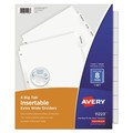 Office Jansan | Avery 11223 11.13 x 9.25 Insertable Big Tab Dividers - White/Clear Tabs (8-Pieces/Set) image number 0
