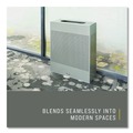 Trash & Waste Bins | Rubbermaid Commercial FGSR18EPLSM 40 gal. Designer Line Steel Square Silhouettes Receptacle - Silver image number 4