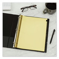Office Jansan | Avery 11350 11 in. x 8.5 in. 25-Tab A to Z Preprinted Black Leather Tab Dividers w/Gold Reinforced Edge - Buff (1-Set) image number 6
