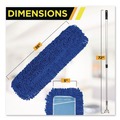 Mops | Gritt Commercial GRI17436T4PK 36 in. x 5 in. Microfiber Head 40 in. to 72 in. Silver Aluminum Handle Dust Mop with Telescopic Handle - Blue (4/Kit) image number 5