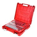 Socket Sets | Milwaukee 48-22-9010 47-Piece 1/2 in. Drive Metric and SAE Ratchet and Socket Set with FOUR FLAT Sides image number 2