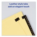 Office Jansan | Avery 11352 11 in. x 8.5 in. 31-Tab Preprinted Leather 1 to 31 Tab Dividers with Gold Reinforced Edge - Black/Buff (1-Set) image number 4