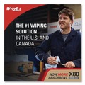 Office Jansan | WypAll 41026 12.5 in. x 12 in. 1/4 Fold Power Clean X80 Heavy Duty Cloths - White (200/Carton) image number 3