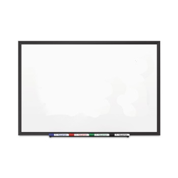 Quartet 72 in. x 48 in. Classic Series Porcelain Magnetic Dry Erase Board - White Surface, Black Aluminum Frame