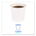 Cups and Lids | Boardwalk BWKWHT4HCUP 4 oz Paper Hot Cups - White (50/Sleeve, 20 Sleeves/Carton) image number 4