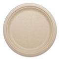 Bowls and Plates | World Centric PLRT-SC-U10 10 in. Diameter Fiber Plates - Natural (20/Pack) image number 1