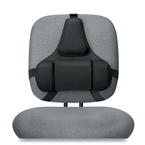 Office Jansan | Fellowes Mfg Co. 8037601 Professional Series 15 in. x 2 in. x 14.5 in. Back Support with Microban Protection - Black image number 0