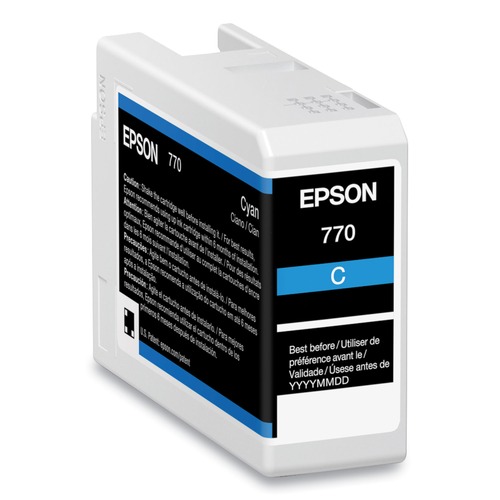 Ink & Toner | Epson T770220 T770220 (T770) UltraChrome PRO10 25 mL Ink Cartridge - Cyan image number 0