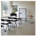  | Safco 8511BL Impromptu 42 in. x 21.5 in. x 72 in. Magnetic Whiteboard Collaboration Screen - White/Black image number 2