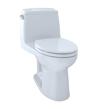 PLUMBING AND DRAIN CLEANING | TOTO MS854114EL#01 Eco UltraMax One-Piece Elongated 1.28 GPF Toilet (Cotton White)