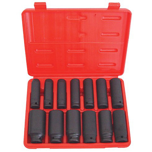 ATD 4401 13-Piece.1/2 in. SAE Deep Socket Impact Wrench Set image number 0