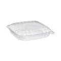 Food Trays, Containers, and Lids | Dart C89PST1 ClearSeal 8.31 in. x 8.31 in. x 2 in. Plastic Hinged-Lid Plastic Containers - Clear (250/Carton) image number 1