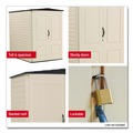Office Furniture & Lighting | Rubbermaid FG5L3000SDONX Vertical Storage Shed 53 cu ft 2.5 ft x 4 ft x 7 ft Sandstone/Faint Maple image number 3
