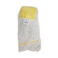Office Jansan | Boardwalk BWK501WH 5 in. Headband Cotton/Synthetic Super Loop Wet Mop Head - Small, White (12/Carton) image number 1
