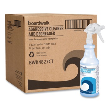Boardwalk 051000-12ESSN 32 oz. Aggressive Cleaner and Degreaser - Lemon Scent (12/Carton)