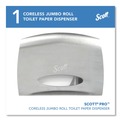 Cleaning & Janitorial Supplies | Scott 09601 14.38 in. x 6 x 9.75 in. EZ Load Pro Coreless Jumbo Roll Tissue Dispenser - Stainless Steel image number 1