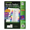 Office Jansan | Avery 11085 Ready Index 11 in. x 8.5 in. 26-Tab A to Z Customizable Table of Contents Dividers with Multicolor Tabs - White (1-Set) image number 0