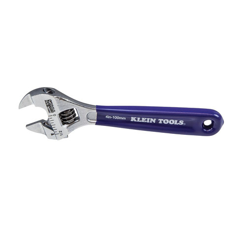 Klein Tools D86932 4 in. Slim Jaw Adjustable Wrench image number 0